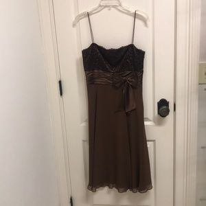 Brown Donna Morgan Dress